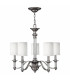 Sussex 5 Light Multi Arm Chandelier Brushed Nickel Finish E14-1