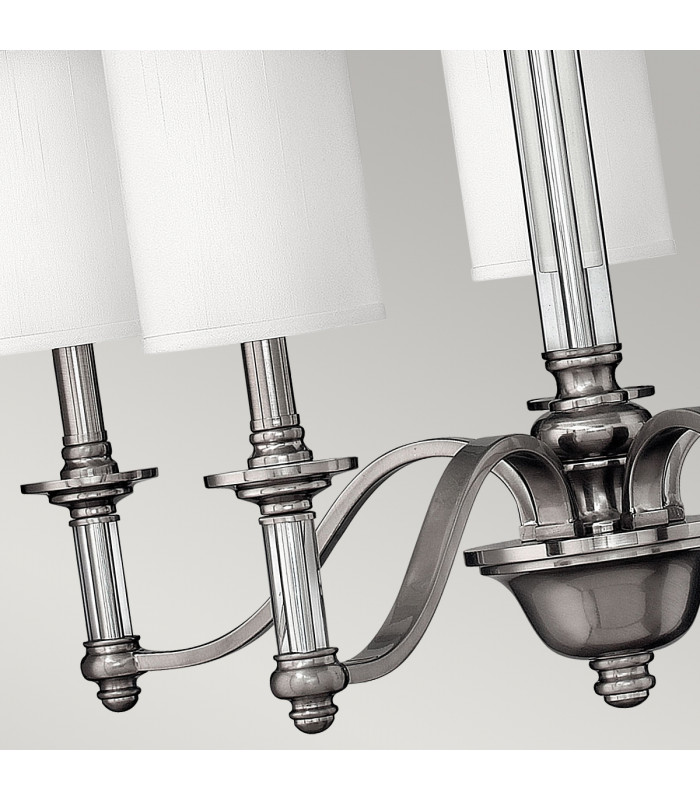 Sussex 5 Light Multi Arm Chandelier Brushed Nickel Finish E14-3