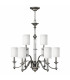 Sussex 9 Light Multi Arm Chandelier Brushed Nickel Finish E14-1