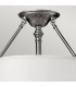 Sussex 3 Light Semi Flush Ceiling Light Brushed Nickel E27-2