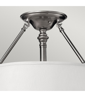 Sussex 3 Light Semi Flush Ceiling Light Brushed Nickel E27-2