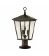 Trellis 3 Light Outdoor Pedestal Light Regency Bronze IP44 E14-1