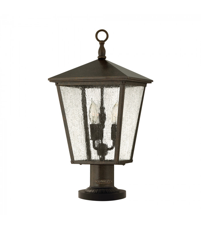 Trellis 3 Light Outdoor Pedestal Light Regency Bronze IP44 E14-1