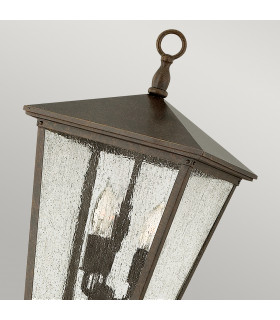 Trellis 3 Light Outdoor Pedestal Light Regency Bronze IP44 E14-2