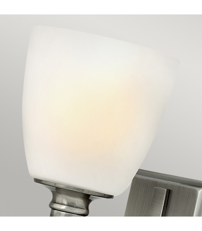 Truman 1 Light Wall Light Antique Nickel Glass Shade E27-4