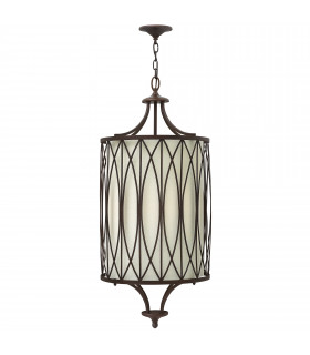 Walden 4 Light Ceiling Pendant Victorian Bronze E14
