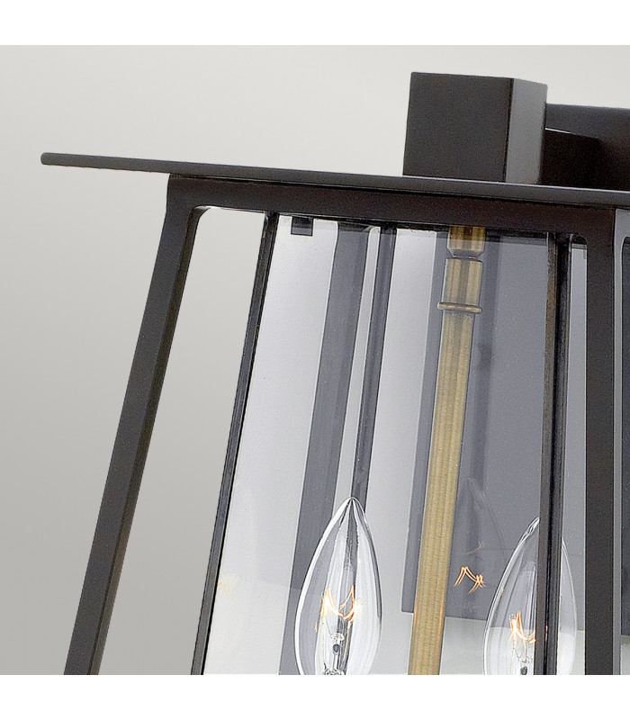 Walker 2 Light Large Outdoor Wall Lantern Bronze IP44 E14-4