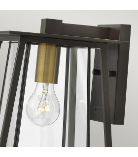 Walker 1 Light Medium Outdoor Wall Lantern Bronze IP44 E27-2