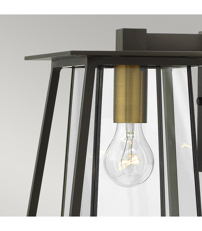 Walker 1 Light Medium Outdoor Wall Lantern Bronze IP44 E27-4