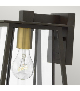 Walker 1 Light Small Outdoor Wall Lantern Bronze IP44 E27-2