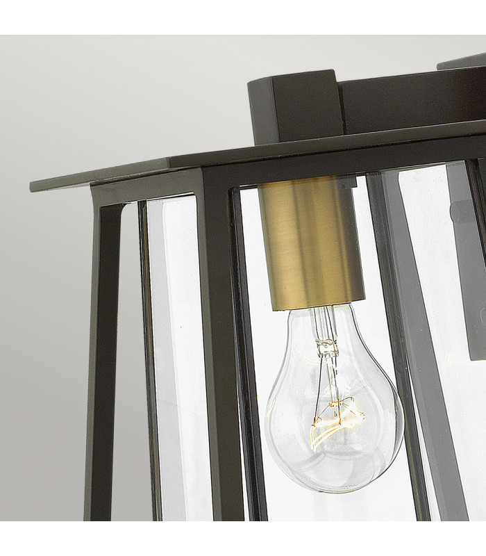 Walker 1 Light Small Outdoor Wall Lantern Bronze IP44 E27-4