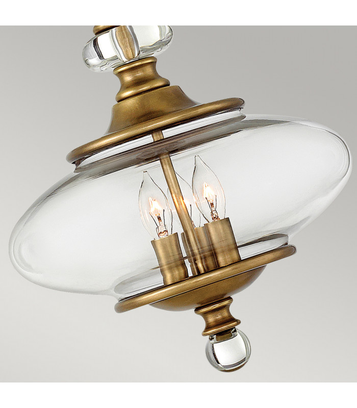 Wexley 3 Light Ceiling Pendant Brass E14-4