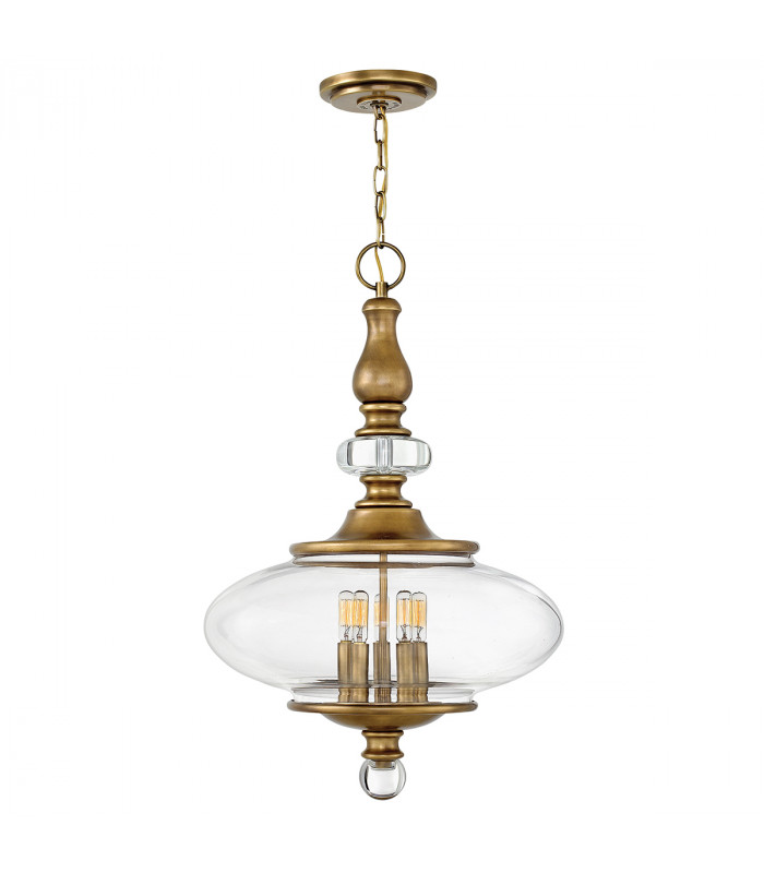 Wexley 5 Light Ceiling Pendant Brass E14-1