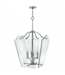 Wingate 6 Light Large Ceiling Pendant Polished Antique Nickel E14