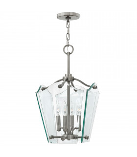 Wingate 4 Light Small Ceiling Pendant Polished Antique Nickel E14