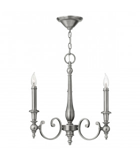 Yorktown Chandelier 3 Light Antique Nickel Finish E14