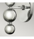 Zelda 1 Light Wall Light Polished Nickel Glass Shade E27-3