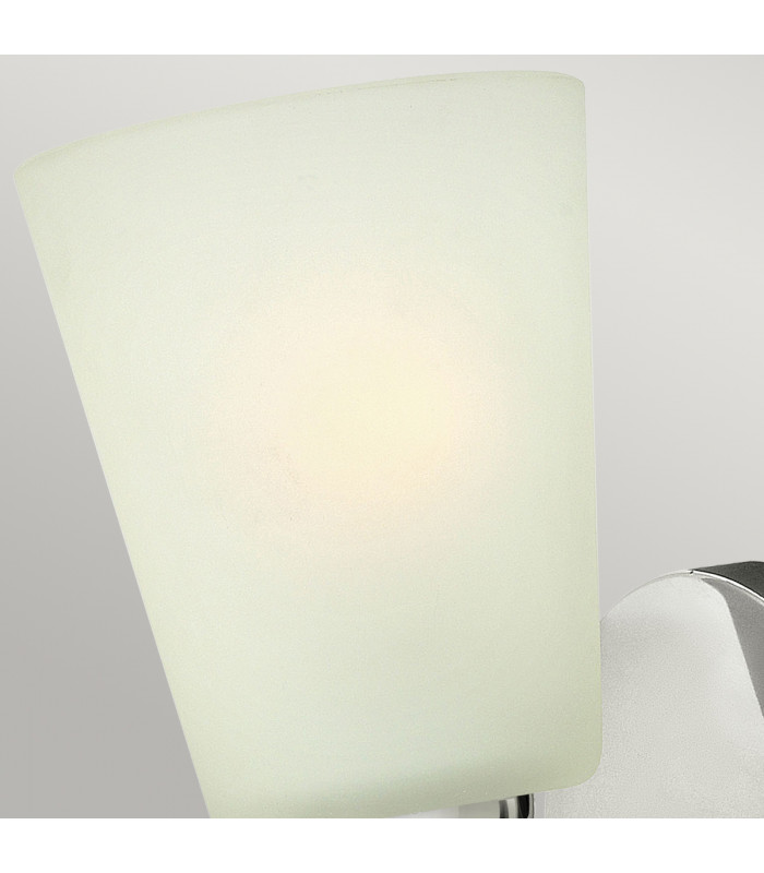Zelda 1 Light Wall Light Polished Nickel Glass Shade E27-4
