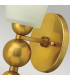Zelda 1 Light Wall Light Vintage Brass Glass Shade E27-2