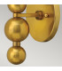 Zelda 1 Light Wall Light Vintage Brass Glass Shade E27-3