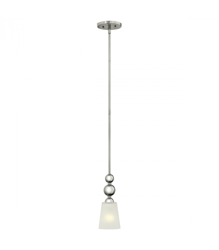 Zelda 1 Light Ceiling Mini Pendant Polished Nickel E27-1