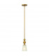 Zelda 1 Light Ceiling Mini Pendant Vintage Brass E27-1