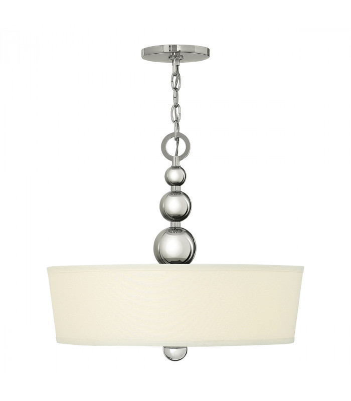 Zelda 3 Light Ceiling Pendant Polished Nickel E27-1