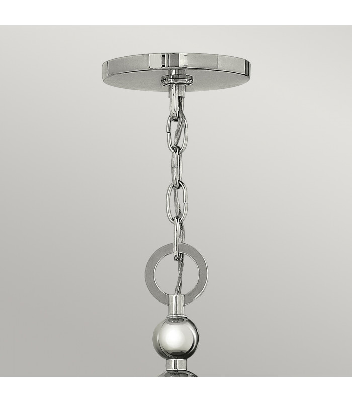 Zelda 3 Light Ceiling Pendant Polished Nickel E27-3