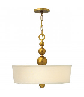 Zelda 3 Light Ceiling Pendant Vintage Brass E27-1