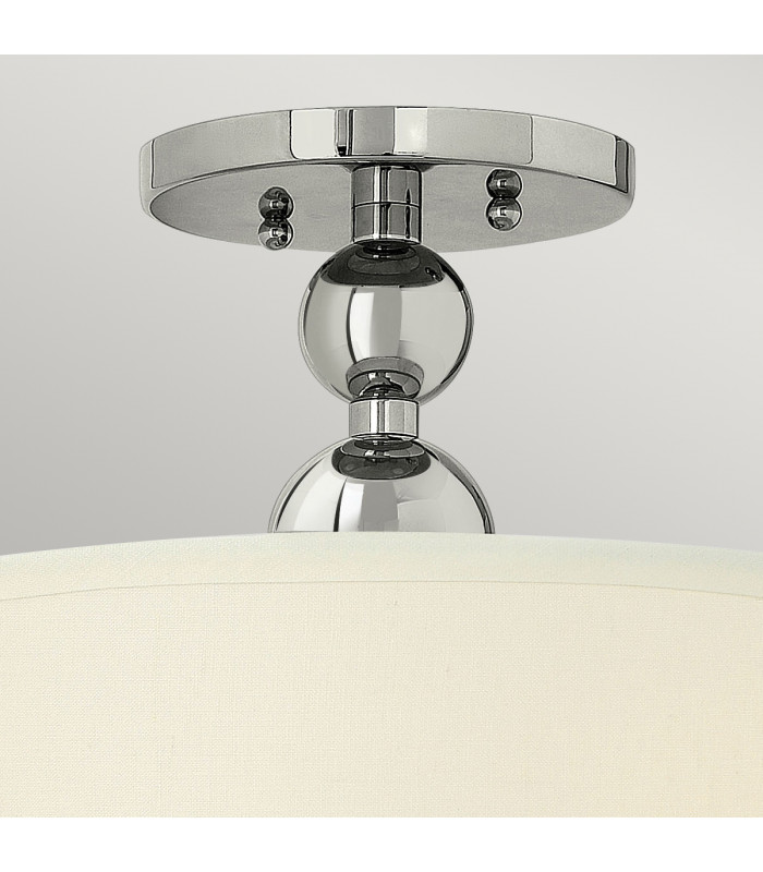 Zelda 3 Light Semi Flush Ceiling Light Polished Nickel E27-2