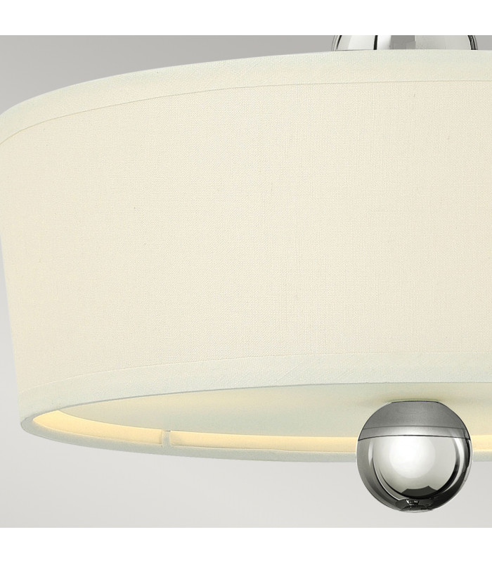 Zelda 3 Light Semi Flush Ceiling Light Polished Nickel E27-4