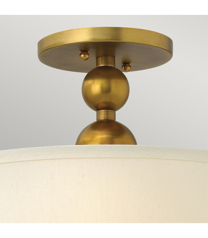 Zelda 3 Light Semi Flush Ceiling Light Vintage Brass E27-2