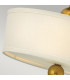 Zelda 3 Light Semi Flush Ceiling Light Vintage Brass E27-3