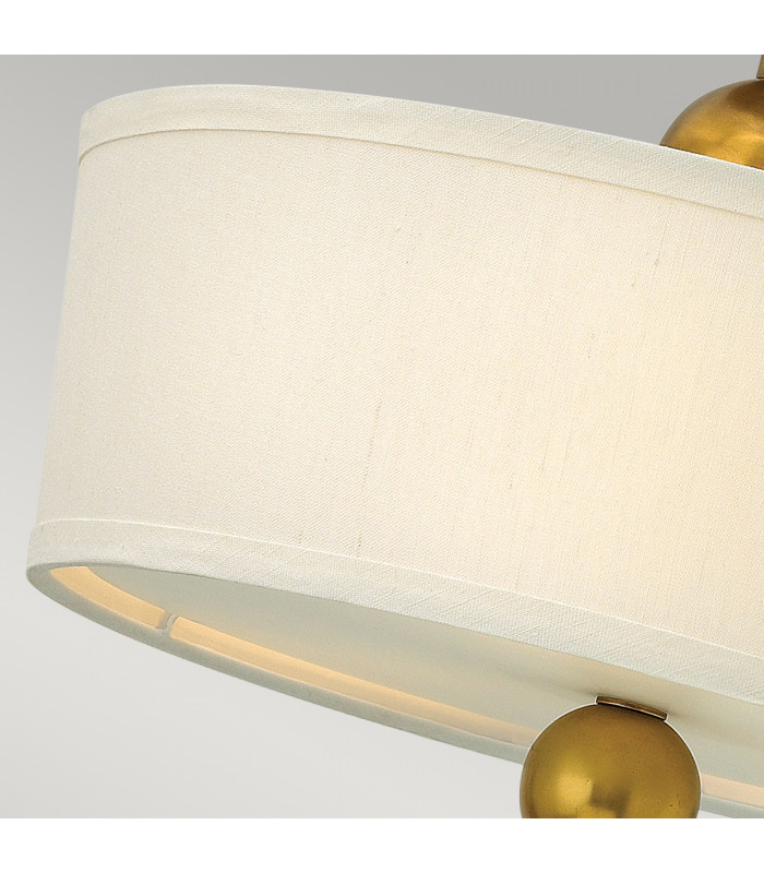 Zelda 3 Light Semi Flush Ceiling Light Vintage Brass E27-3