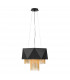Zuma 6 Light Pendant Satin Black Gold E27-1
