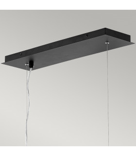 Zuma 6 Light Pendant Satin Black Gold E27-2