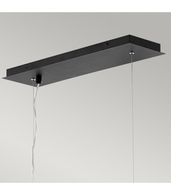 Zuma 6 Light Pendant Satin Black Silver E27-4