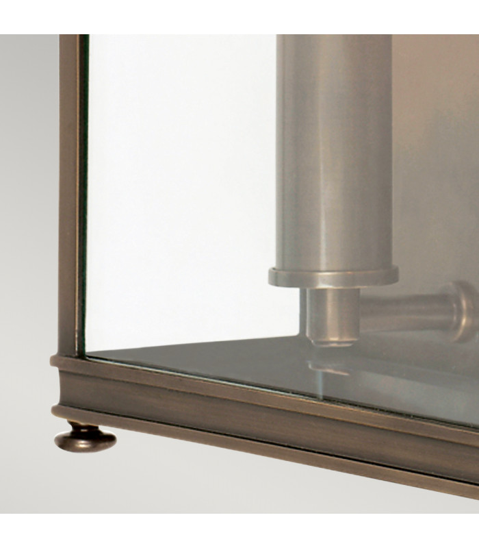 Holborn 2 Light Outdoor Medium Wall Half Lantern Light Dark Bronze IP44 E14-4