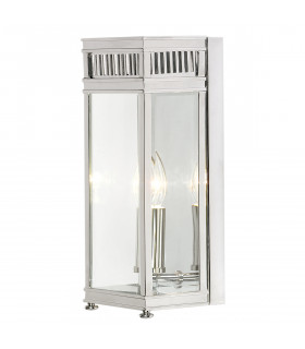Holborn 1 Light Outdoor Small Wall Half Lantern Light Polished Chrome IP44 E14-1
