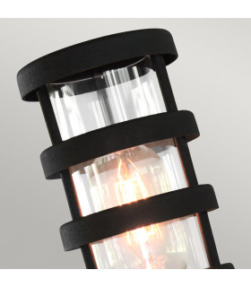 Hornbaek 1 Light Outdoor Pedestal Lantern Black 304 Ss IP44 E27-2