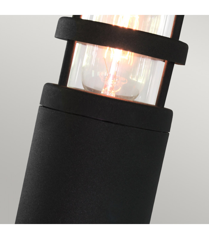 Hornbaek 1 Light Outdoor Pedestal Lantern Black 304 Ss IP44 E27-4