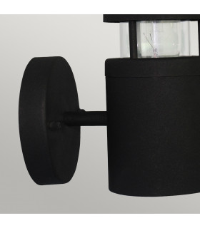 Hornbaek 1 Light Outdoor Wall Lantern Light Black 304 SS IP44 E27-2