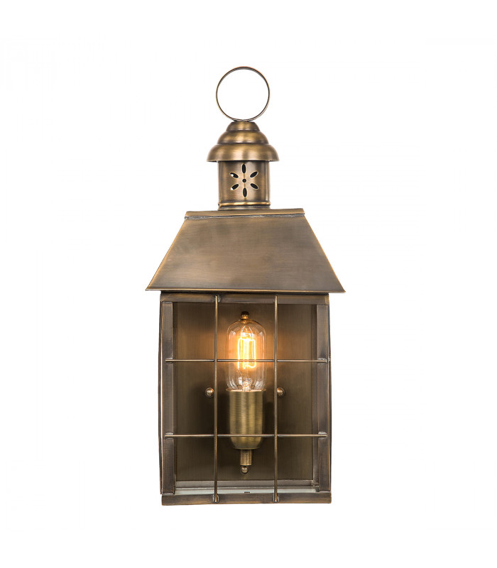 Hyde Park 1 Light Outdoor Wall Lantern Light Solid Brass IP44 E27-1