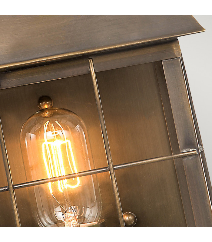Hyde Park 1 Light Outdoor Wall Lantern Light Solid Brass IP44 E27-3