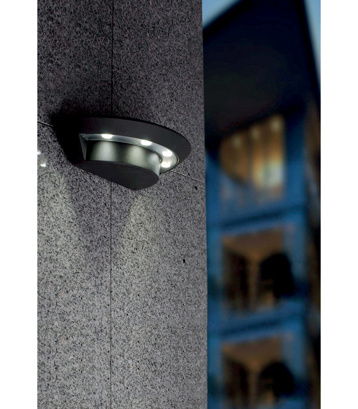 Kasper LED 1 Light Small Bathroom Wall Light Graphite IP54-4