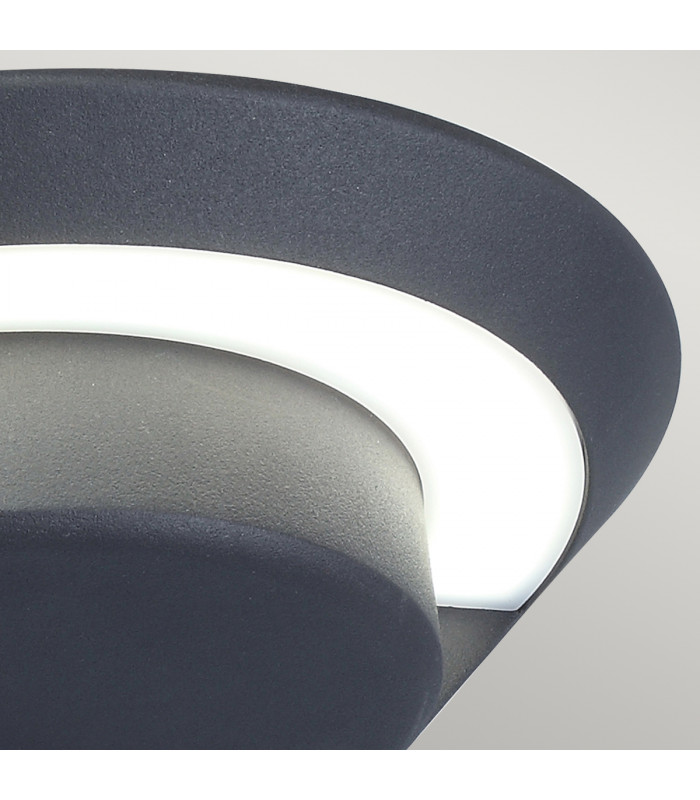 Kasper LED 1 Light Small Bathroom Wall Light Graphite IP54-5
