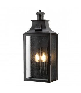 Kendal 2 Light Outdoor Wall Lantern Light Old Bronze IP44 E14-1