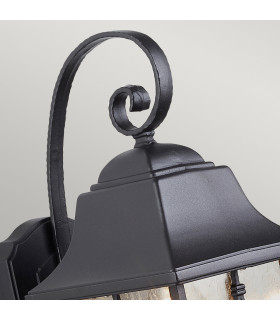 Kent 1 Light Outdoor Wall Lantern Light Black IP44 E27-2