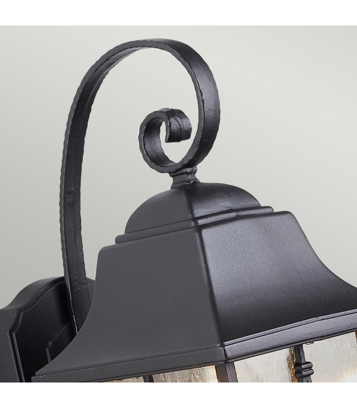 Kent 1 Light Outdoor Wall Lantern Light Black IP44 E27-2