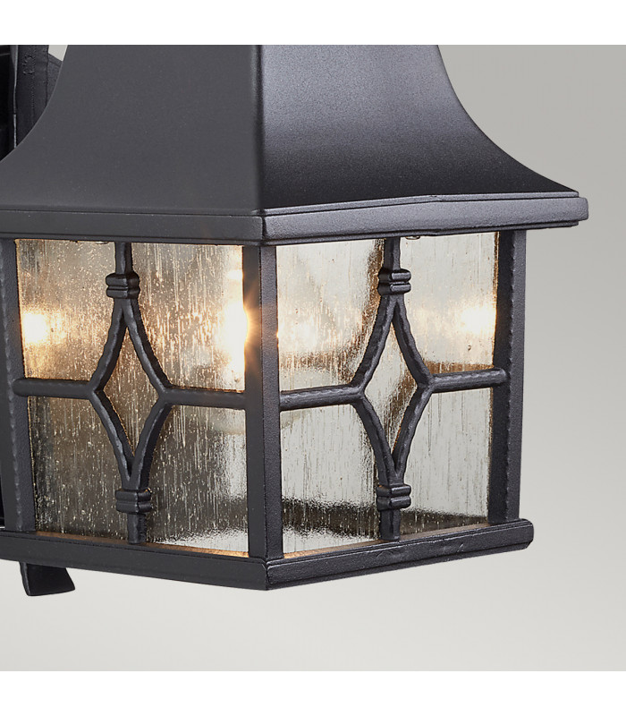 Kent 1 Light Outdoor Wall Lantern Light Black IP44 E27-4